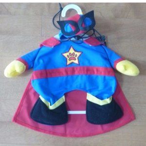 Dog Pet Super Hero Halloween Costume w Mask & Cape Size Sm 10-13" Super Dog NWT